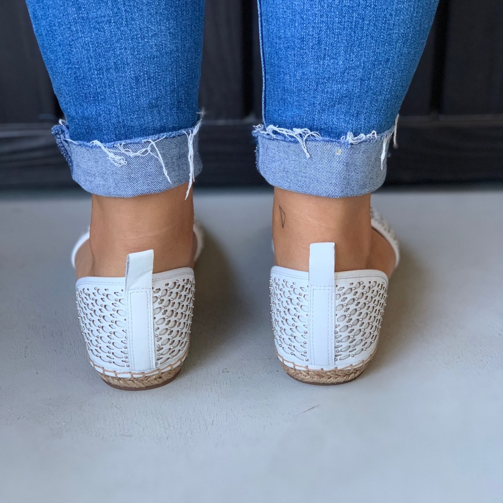 NIB D’Orsay Perforated White Leather Espadrille - Picture 4 of 6